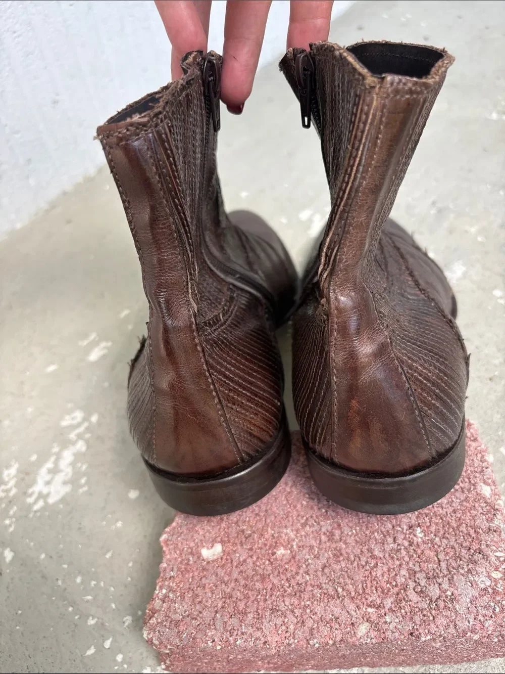 Vintage true religion ankle leather boots